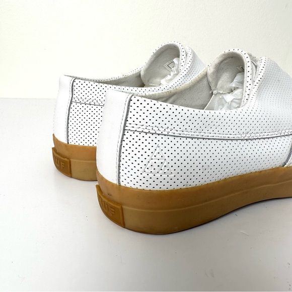 HUF Dylan White Perforated Leather Slip On Skate Shoes - Picture 8 of 12